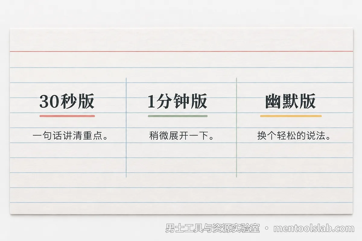 相亲自我介绍模板：30秒版 / 1分钟版 / 幽默版